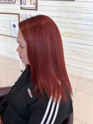 カラー らいむ/暖色/ルーツ /イヤリングカラーのヘアスタイル