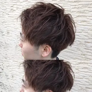 ショート カラー パーマ ヘアアレンジ メンズ キッズ ネイル マツエク・マツパ メンズ人気NO,1 Genieジーニーのヘアスタイル