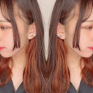 セミロング カラー ヘアアレンジ 竹内啓太 ボブのヘアスタイル