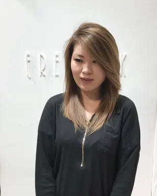 ミディアム カラー パーマ ヘアアレンジ メンズ キッズ ネイル マツエク・マツパ Leyシェアサロン所属・Ken ドライカット ✂️水素ケアのヘアスタイル