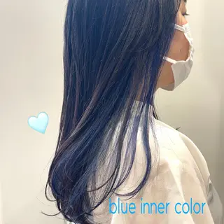 セミロング カラー 韓国🩵海外ヘア 宮川華奈のヘアスタイル