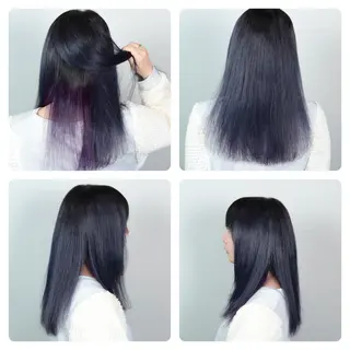 セミロング カラー 秋葉 洸平のヘアスタイル