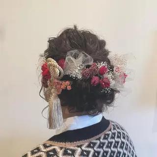 セミロング 中山 郁恵のヘアスタイル