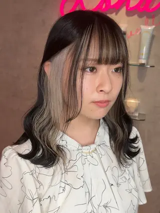 ミディアム カラー 韓国ヘア/艶カラー /田中悠佑のヘアスタイル