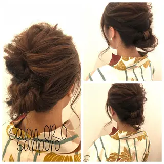 セミロング ヘアアレンジ 平川 友希子のヘアスタイル