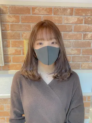 ミディアム ボブ/縮毛矯正 髪質改善/もえるのヘアスタイル