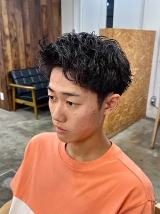 ショート パーマ メンズ カットモデル募集中/ たなかはやとのヘアスタイル