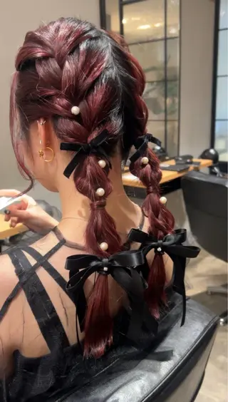ロング アレンジ/新宿 透明感カラー/ヤノのヘアスタイル