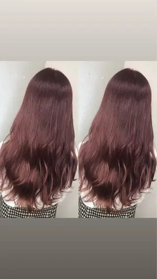 ロング カラー パーマ ヘアアレンジ 八巻 晴香のヘアスタイル