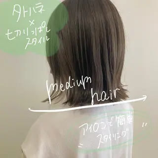 ミディアム カラー お洒落パーマ/ 艶カラー/michiのヘアスタイル