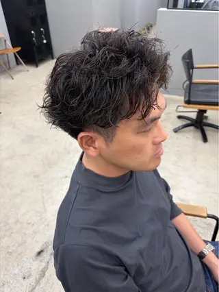 ショート パーマ メンズ メンズ専門サロン wokeのヘアスタイル
