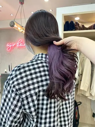 ロング カラー ヘアアレンジ ♡韓国風ヘア 🐈♡MIHOのヘアスタイル