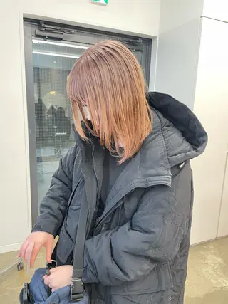 ミディアム カラー pole所属・【pole】 minaのヘアスタイル