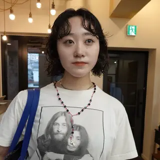 ショート パーマ ヘアアレンジ 🌐サトウ リョウ🌐のヘアスタイル