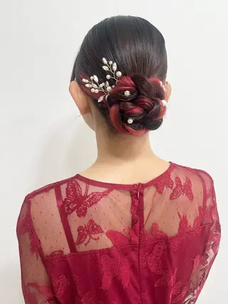 ロング ヘアアレンジ ヘアセットサロン /上坪愛美のヘアスタイル