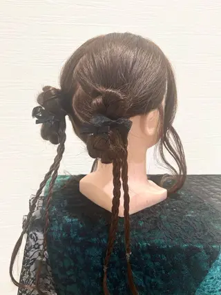 ヘアアレンジ はるか/ブリーチカラ ー/ヘアアレンジ🤍のヘアスタイル