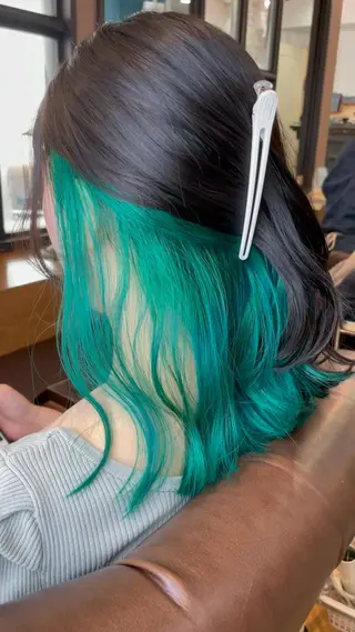 セミロング カラー 廣瀬 智志のヘアスタイル