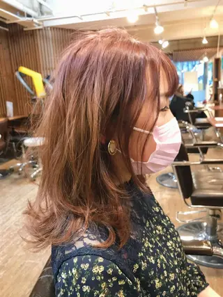 ミディアム カラー パーマ ヘアアレンジ 髪質改善・縮毛矯正・ パーマ講師✨山田夏樹のヘアスタイル