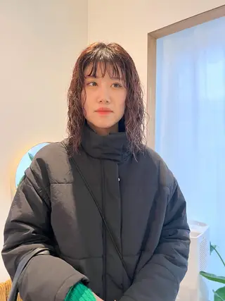 ミディアム パーマ ミディアムパーマ /癖毛パーマのヘアスタイル