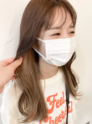 セミロング カラー 樋野 亮のヘアスタイル