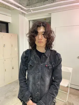 ミディアム パーマ メンズ men's 特化 ✨ソウタのヘアスタイル