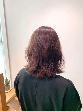 ミディアム カラー GO TODAY SHAiRE SALON 梅田店所属・柔らかくすみカラー ボブ/ショートのヘアスタイル