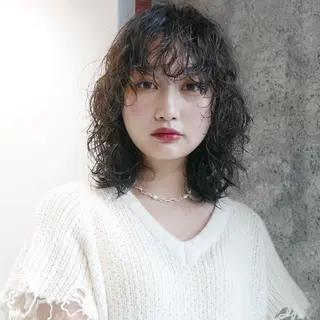 ミディアム パーマ bloc japon所属・ﾌﾞﾚｲｽﾞ˚✧₊⁎ ﾚｲﾔｰToriのヘアスタイル