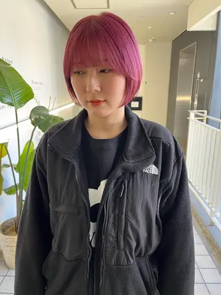 ショート カラー ヘアアレンジ umu.［韓国ヘア /レイヤーカット］のヘアスタイル