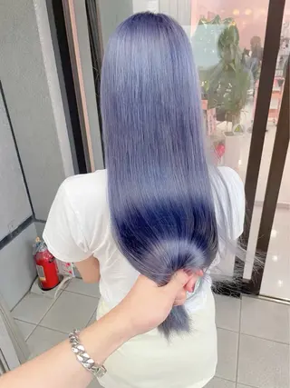 セミロング カラー ピンク🎀ブロンド 💎ハイトーン/大和のヘアスタイル