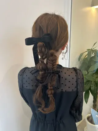 ロング カラー ヘアアレンジ 中原 なおこのヘアスタイル