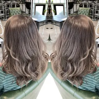 セミロング カラー パーマ ヘアアレンジ tocca所属・毎月通える価格♪ 杉本真基のヘアスタイル