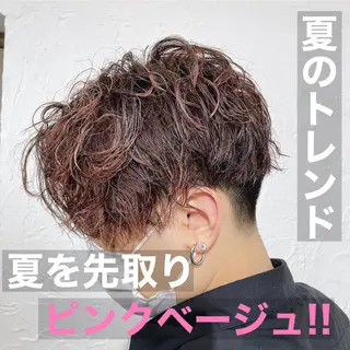 ショート カラー パーマ ヘアアレンジ メンズ 髪質改善/縮毛矯正 ボブ/Ryuseiのヘアスタイル
