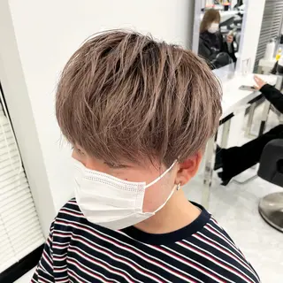 メンズ 似合わせ💗透け感 💗うる艶カラー💗のヘアスタイル