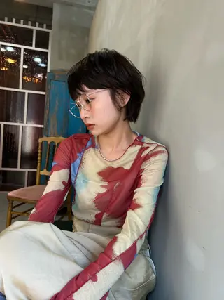 ショート カラー ショート/ボブ専門 宮脇美奈/南船場のヘアスタイル