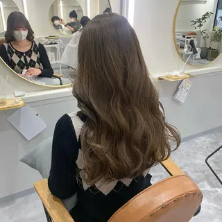 ロング カラー ヘアアレンジ あおい 🍒暖色カラーのヘアスタイル