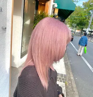 カラー ブリーチカラー よねだまことのヘアスタイル