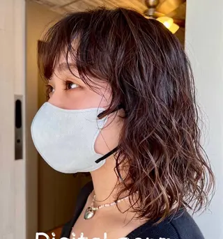 ミディアム パーマ ヘアアレンジ 🌼REINA 🌼韓国ボブ🌼赤坂のヘアスタイル