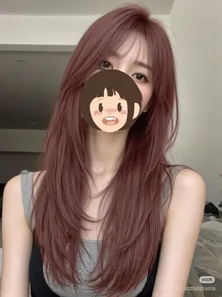 ミディアム カラー JIJIA美容室所属・羽エクステ 小岩のヘアスタイル