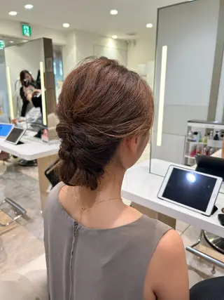 ヘアアレンジ はるか/ブリーチカラ ー/ヘアアレンジ🤍のヘアスタイル