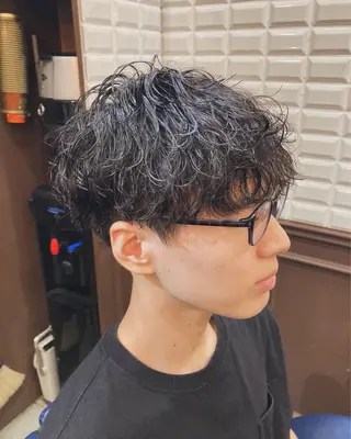 パーマ メンズ ルピナス中田店長 山口大地のヘアスタイル