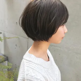 ショート カラー ヘアアレンジ ブリーチなしで透明感 艶カラー【Ryo】のヘアスタイル