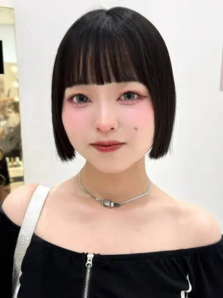 ショート カラー ヘアアレンジ 盛れるボブ🤍 縮毛矯正🤍ひかりのヘアスタイル