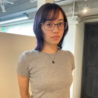 ミディアム カラー 野村矩樂/パーマ /縮毛矯正のヘアスタイル