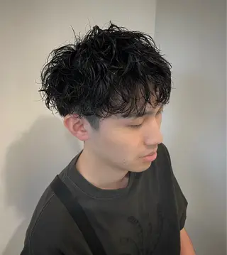 ショート パーマ メンズ Ameri 新宿所属・𓆩︎🩸個性カラー SAKÜRA𓆪⋆˚のヘアスタイル