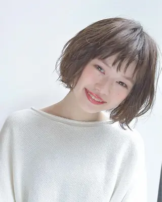 ショート カラー パーマ ヘアアレンジ 磯部 巧 bob/ショートのヘアスタイル