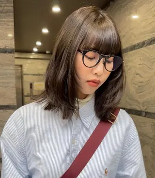 ミディアム ୨୧柔らかいカラー nozomi ୨୧のヘアスタイル