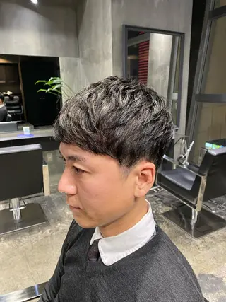 ショート メンズ Agu hair lore沼館店所属・八戸パーマ/メンズパ ーマ/シンゴ。のヘアスタイル