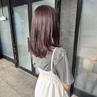 ミディアム カラー ブリーチ/暖色カラー 🎀オビツメイのヘアスタイル