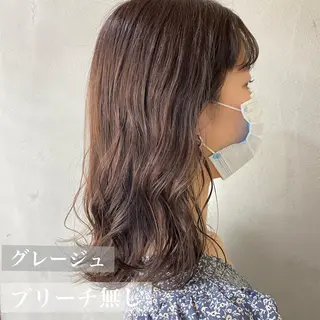セミロング カラー 舟橋 りんかのヘアスタイル