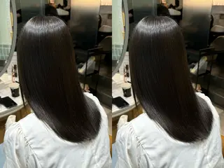 セミロング 服部大地/ブリーチ 無しWカラー髪質改善のヘアスタイル